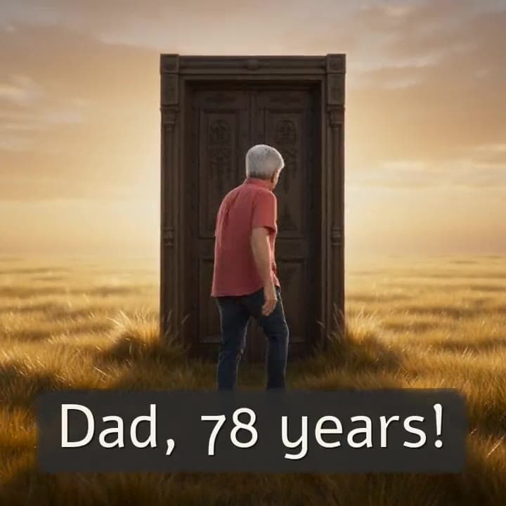 סרטון גדילה של אבא לאורך 78 שנים, מתמונות משפחתיות